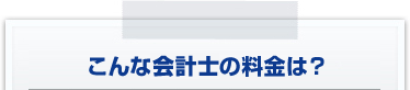 こんな会計士の料金は？