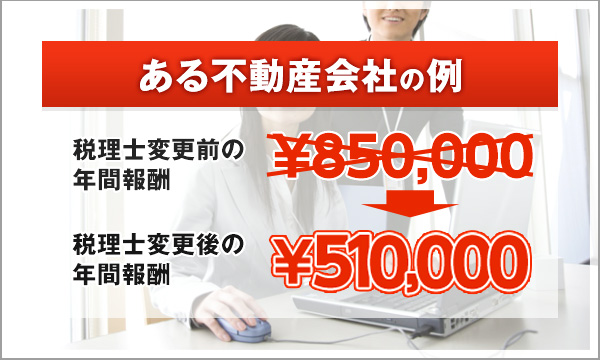 ある不動産会社の例、変更後の顧問料510,000円